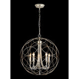 Celine 61cm Sphere 5 Light Crystal Chandelier - Aged Silver
