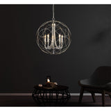 Celine 61cm Sphere 5 Light Crystal Chandelier - Aged Silver