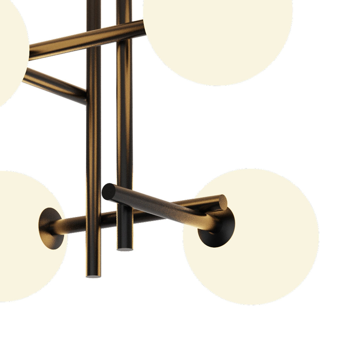 Cellar 4 Light Semi-Flush Ceiling Light 20W 4000K – Black