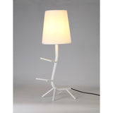 Centipede 1 Light Table Lamp - White With White Shade