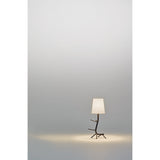 Centipede 1 Light Table Lamp - Black With White Shade