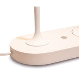Ceres LED Table Lamp With Mobile Phone Charger & USB Charger - White