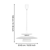 Cesmine Pendant Light - White & Chrome