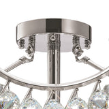 Cesto 6 Light Crystal Semi-Flush Ceiling Light - Polished Chrome