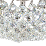 Cesto 6 Light Crystal Semi-Flush Ceiling Light - Polished Chrome