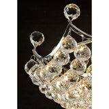 Cesto 6 Light Crystal Semi-Flush Ceiling Light - Polished Chrome