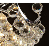 Cesto 6 Light Crystal Semi-Flush Ceiling Light - Polished Chrome