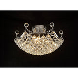 Cesto 6 Light Crystal Semi-Flush Ceiling Light - Polished Chrome