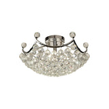 Cesto 6 Light Crystal Semi-Flush Ceiling Light - Polished Chrome