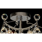 Cesto 4 Light Crystal Semi-Flush Ceiling Light - Polished Chrome
