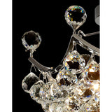 Cesto 4 Light Crystal Semi-Flush Ceiling Light - Polished Chrome