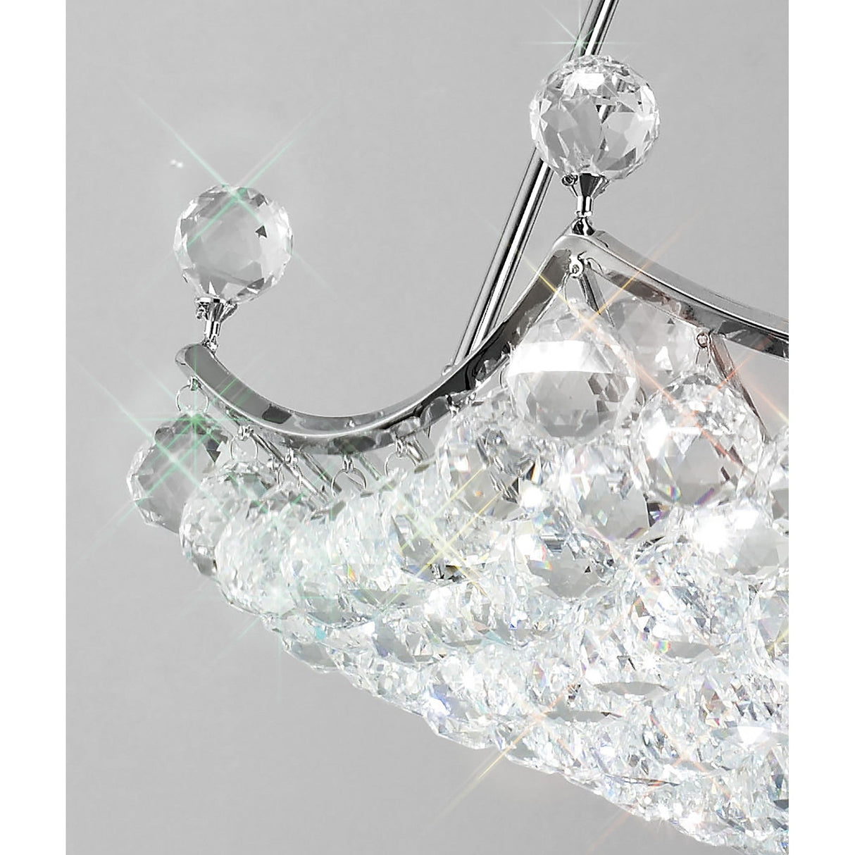 Cesto 60cm 10 Light Crystal Chandelier - Polished Chrome