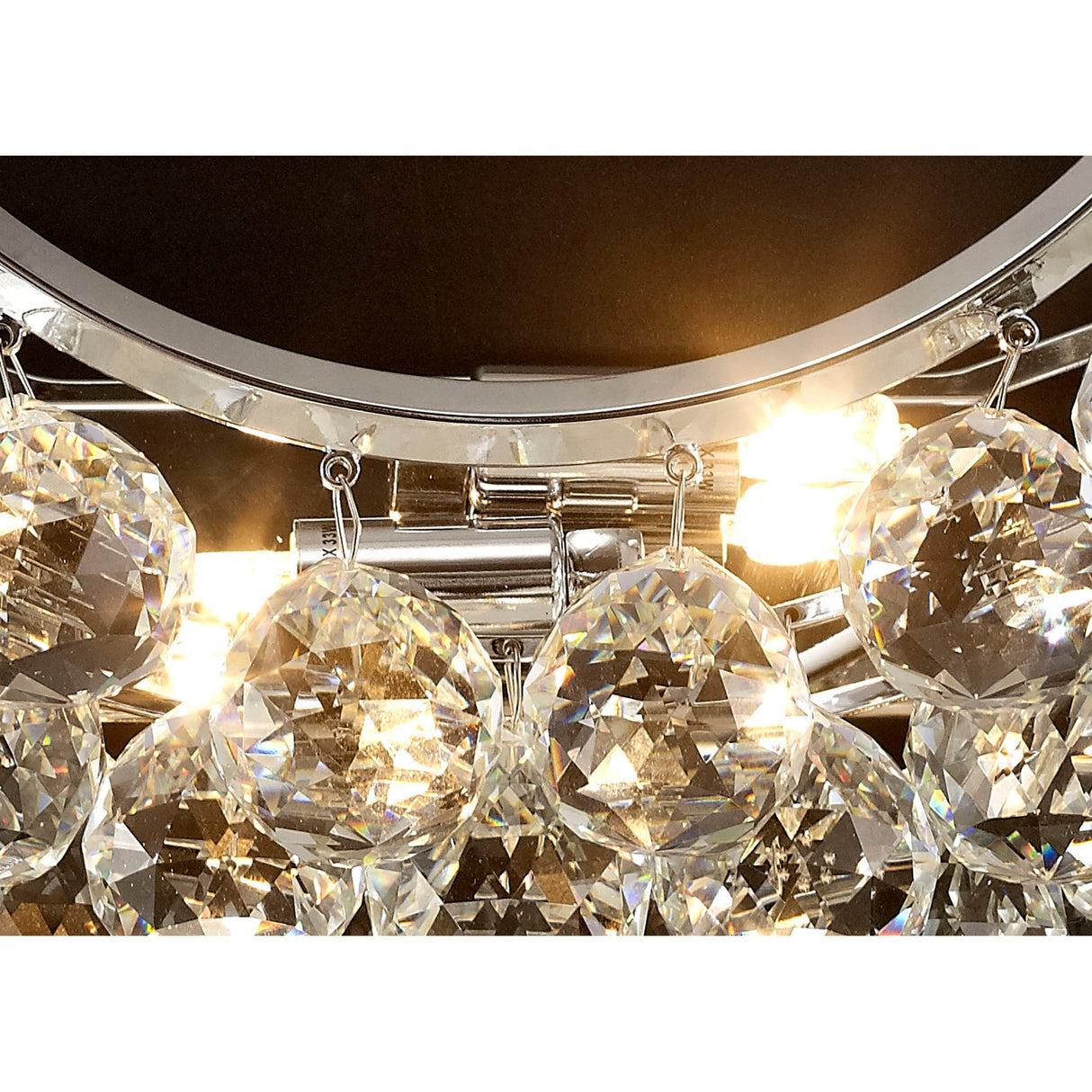 Cesto 2 Light Crystal Wall Light - Polished Chrome