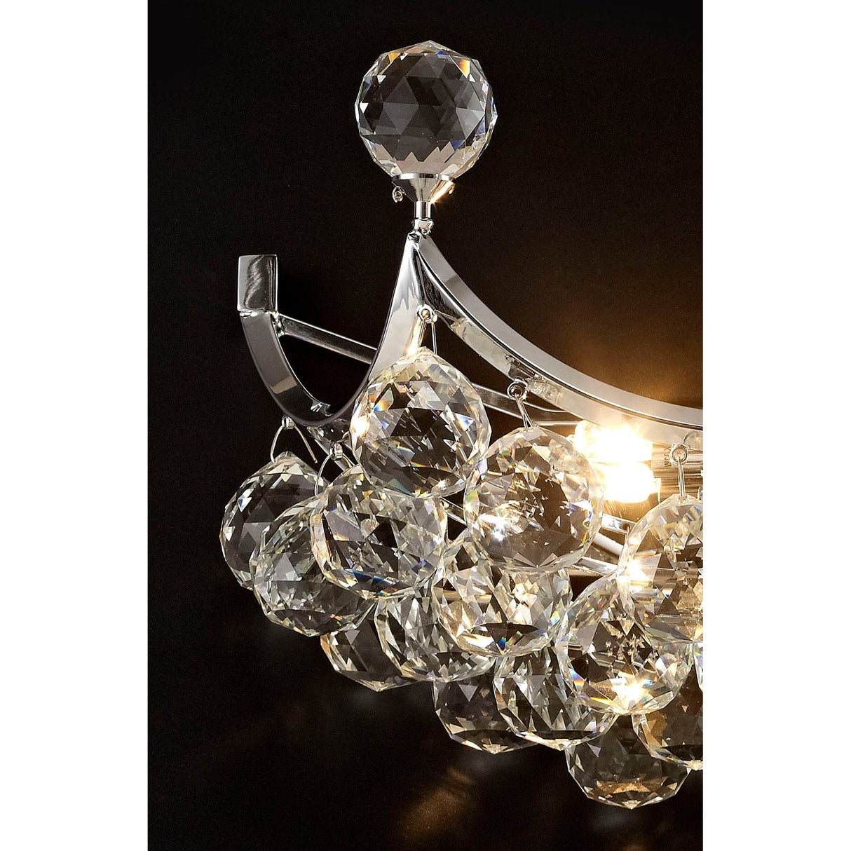Cesto 2 Light Crystal Wall Light - Polished Chrome