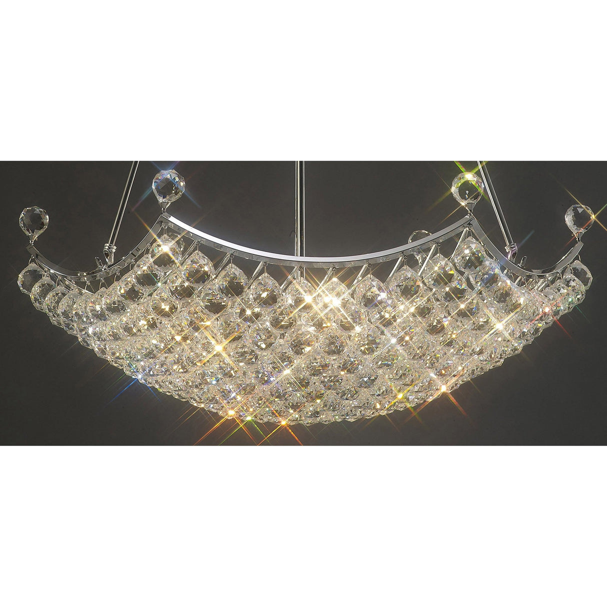 Cesto 80cm Grand 12 Light Crystal Chandelier - Polished Chrome