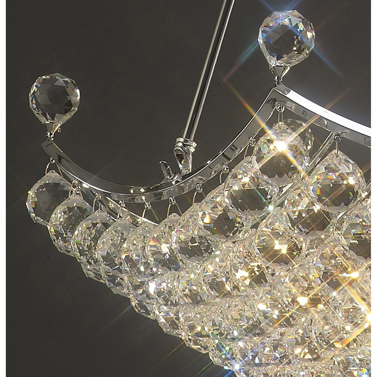 Cesto 80cm Grand 12 Light Crystal Chandelier - Polished Chrome