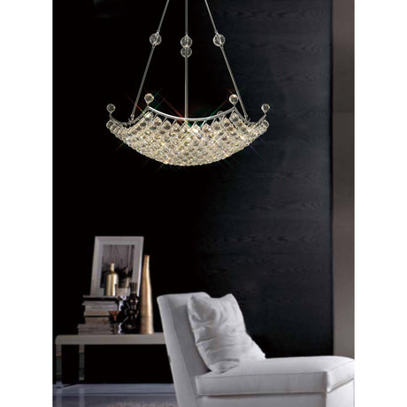 Cesto 80cm Grand 12 Light Crystal Chandelier - Polished Chrome
