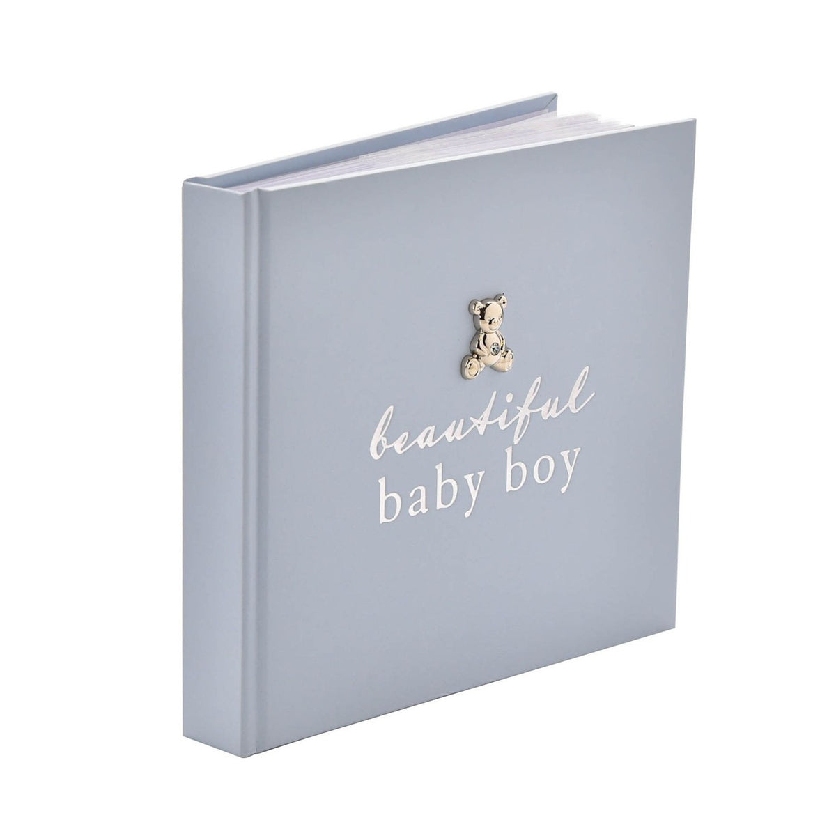 Beautiful Baby Boy Photo Album with Teddy 6 x 4in - Blue