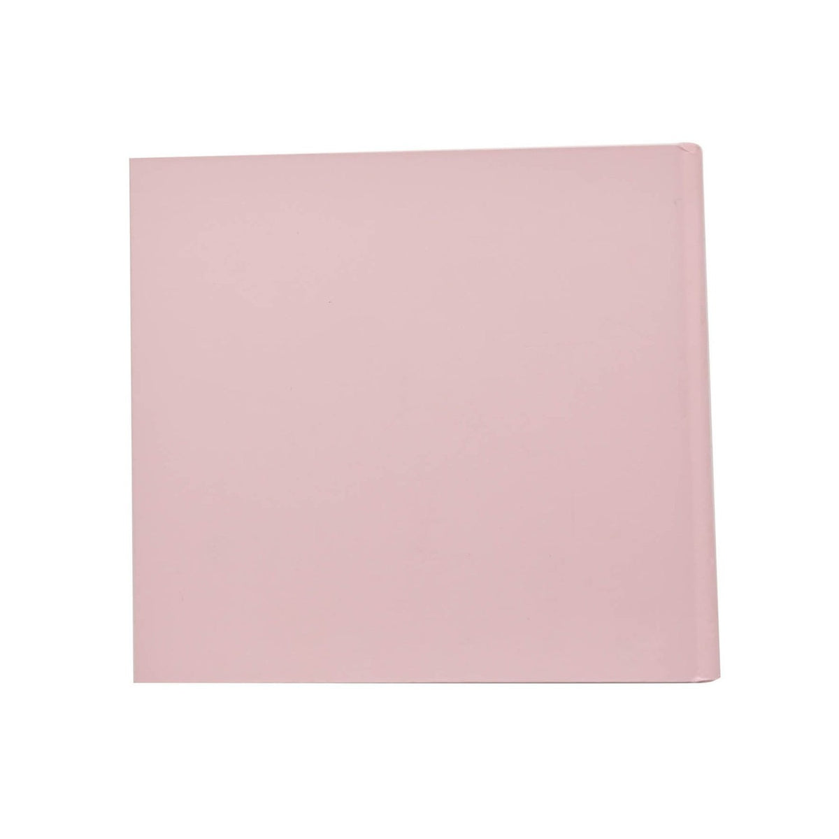 Pink 6 x 4in baby girl photo album with plain padded cover, shown closed against a white background.