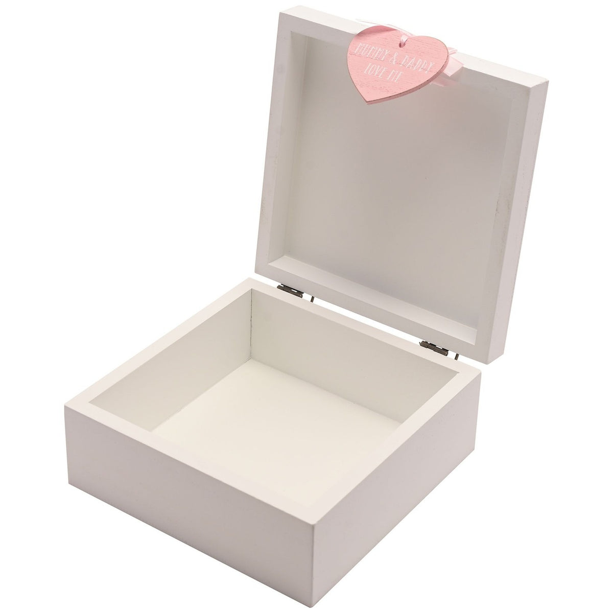 My Special Elephant MDF Keepsake Box 16cm x 16cm - White & Pink