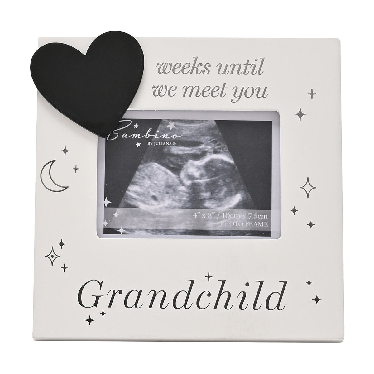 Grandchild Countdown MDF Scan Photo Frame 4 x 3in - White