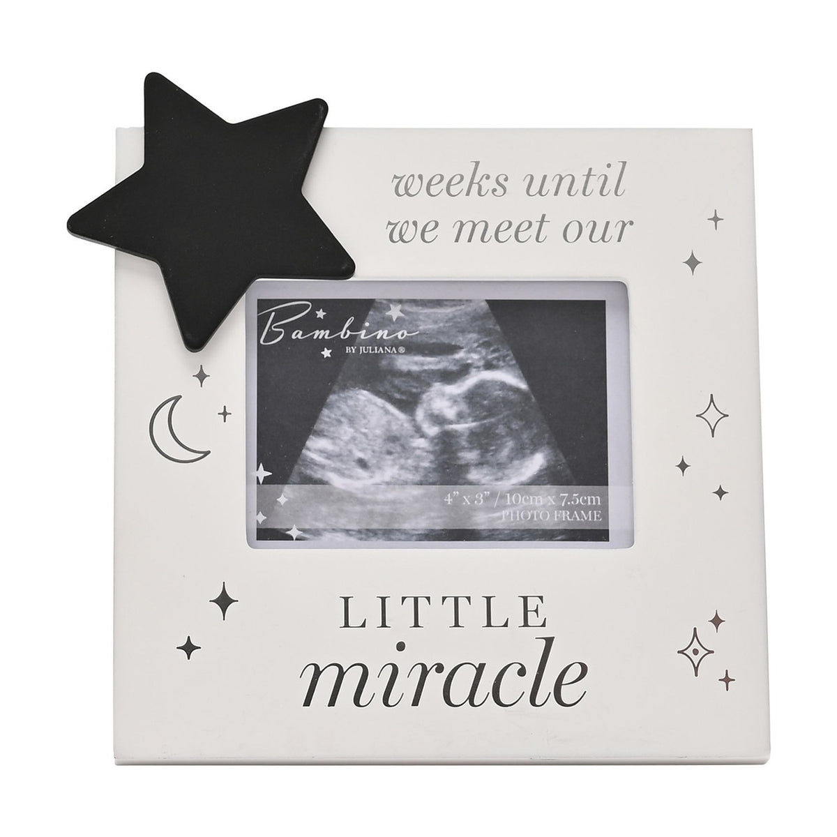 Little Miracle Countdown Scan MDF Photo Frame 4 x 3in - White