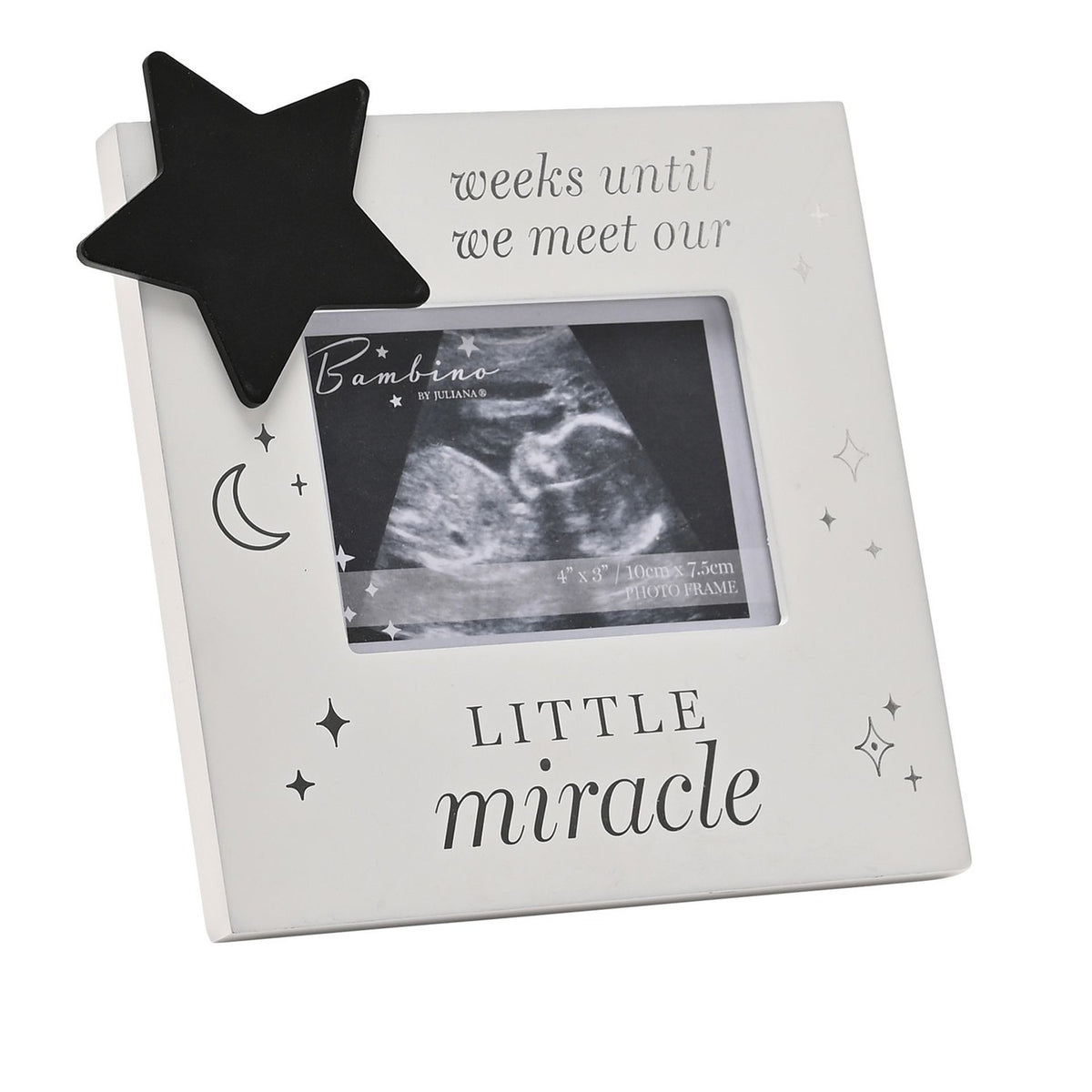 Little Miracle Countdown Scan MDF Photo Frame 4 x 3in - White