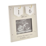 Baby Scan Arrival Countdown MDF Photo Frame 4 x 3in - Grey