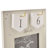 Baby Scan Arrival Countdown MDF Photo Frame 4 x 3in - Grey