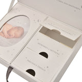 Starry Teddy Bear Baby Keepsake Box with Drawers - White