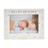 Me & My Brother Teddy Bear Resin Photo Frame 6 x 4in - White