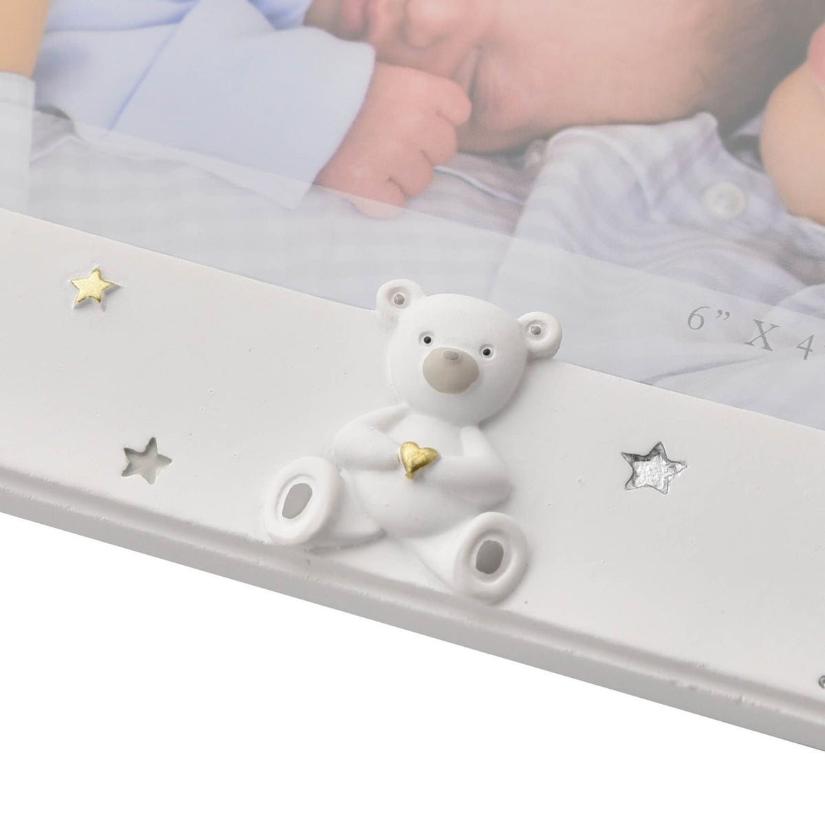Me & My Brother Teddy Bear Resin Photo Frame 6 x 4in - White