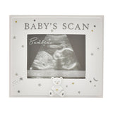 Baby's Scan Teddy Bear Resin Photo Frame 4 x 3in - White