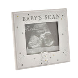Baby's Scan Teddy Bear Resin Photo Frame 4 x 3in - White