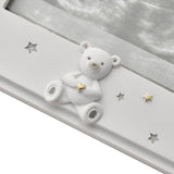 Baby's Scan Teddy Bear Resin Photo Frame 4 x 3in - White