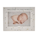 Welcome To The World Teddy Resin Photo Frame 6 x 4in - White