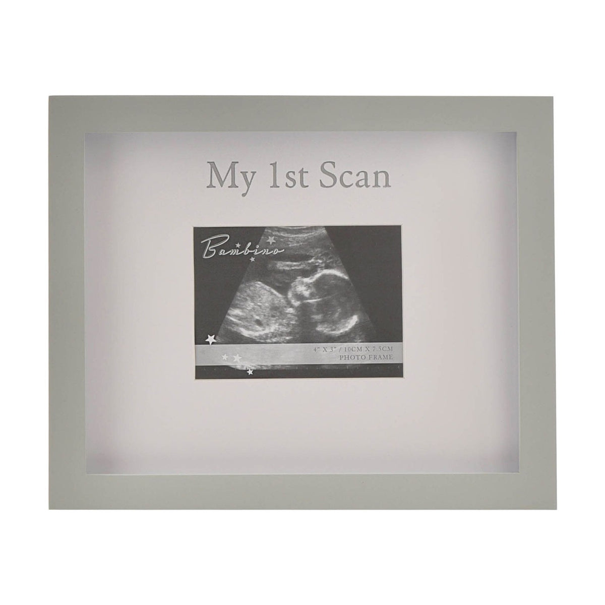 My 1st Scan MDF Photo Frame 4 x 3in with Lidded Gift Box - Grey