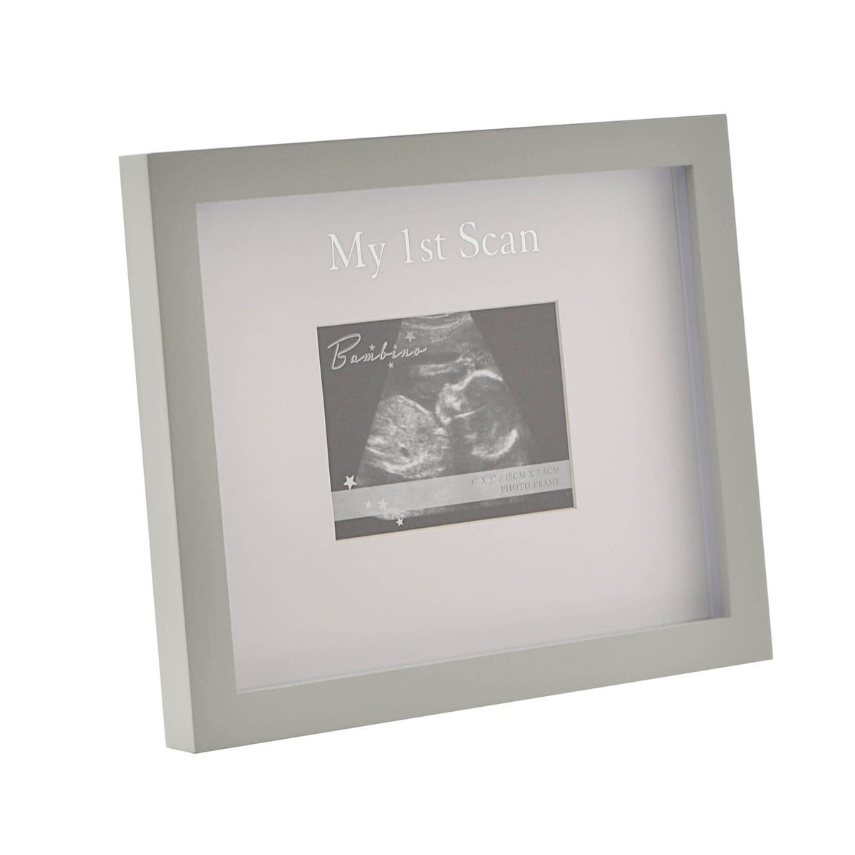 My 1st Scan MDF Photo Frame 4 x 3in with Lidded Gift Box - Grey
