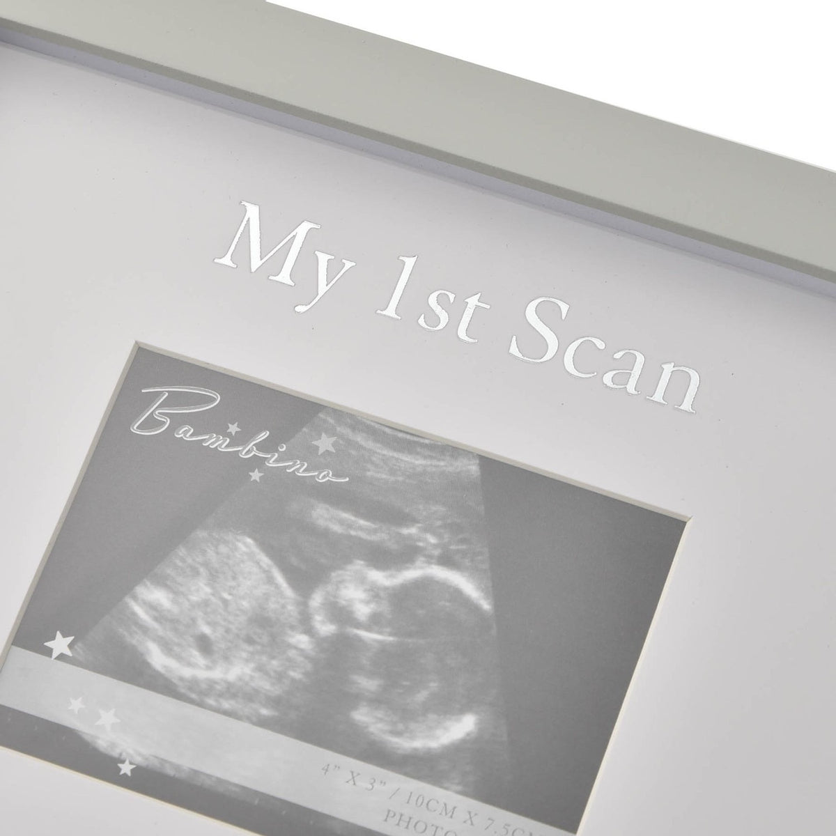 My 1st Scan MDF Photo Frame 4 x 3in with Lidded Gift Box - Grey