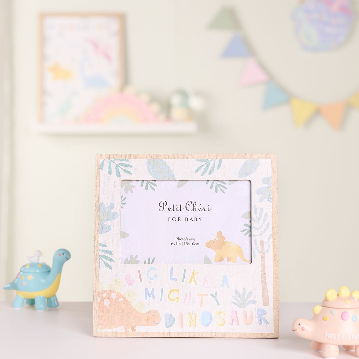 Big Like A Mighty Dinosaur MDF Photo Frame 6 x 4in - White