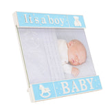 It's a Boy Silverplated & Enamel Photo Frame - Blue & Silver
