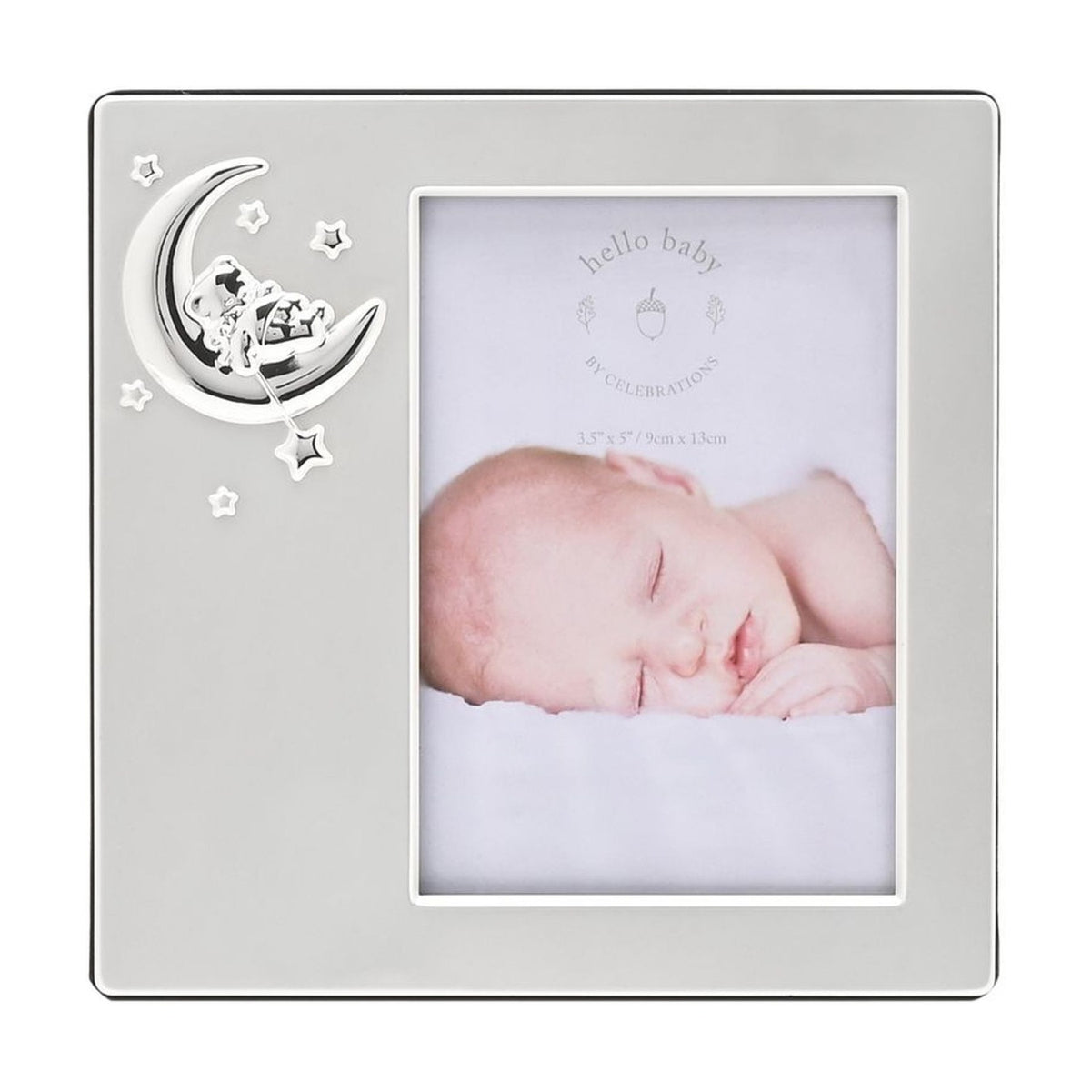 Moon Icon 2 Tone Silverplated Photo Frame 5 x 3.5in - Silver
