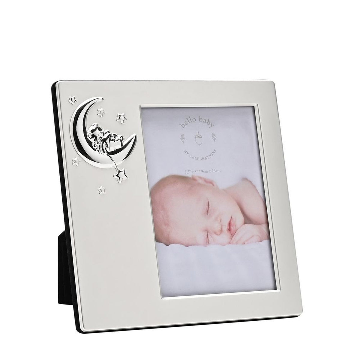 Moon Icon 2 Tone Silverplated Photo Frame 5 x 3.5in - Silver
