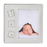 2 Tone Silverplated Icon Square Photo Frame 5 x 3.5in - Silver