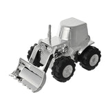 Front Loading Digger Silverplated Metal Money Box - Silver