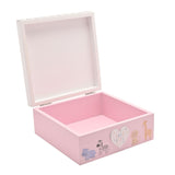 Baby Girl Giraffe Square MDF Keepsake Box - Pink & White