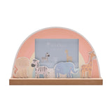 Safari Animal Rainbow MDF Photo Frame - Orange & Natural