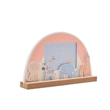 Safari Animal Rainbow MDF Photo Frame - Orange & Natural