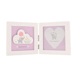 Girl Dream Elephant Folding MDF Photo Frame 4 x 4in - Pink