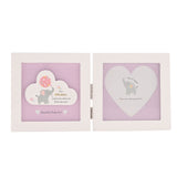 Girl Dream Elephant Folding MDF Photo Frame 4 x 4in - Pink